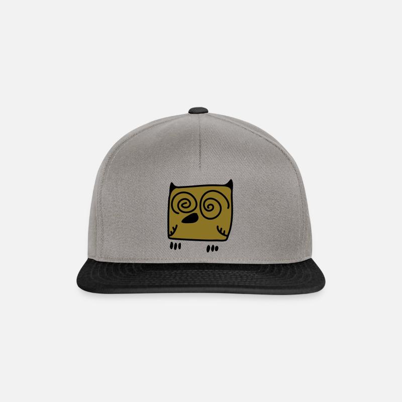 Verpeilte Eule - Snapback Cap - Graphit/Schwarz