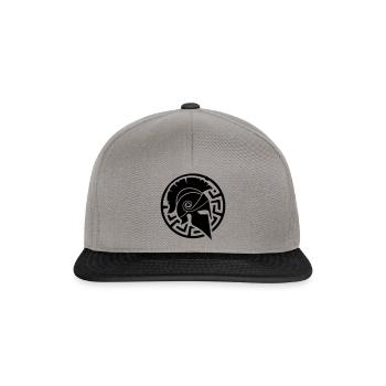 Symbole casque spartiate - Casquette snapback - gris graphite/noir - Devant