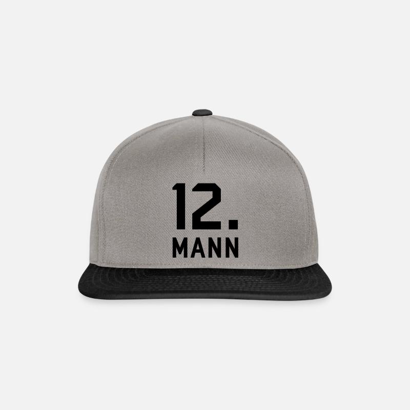 Zwölfter Mann - Snapback Cap - Graphit/Schwarz