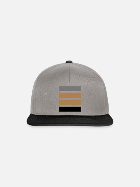 Stripes yellow - Snapback Cap - Graphit/Schwarz