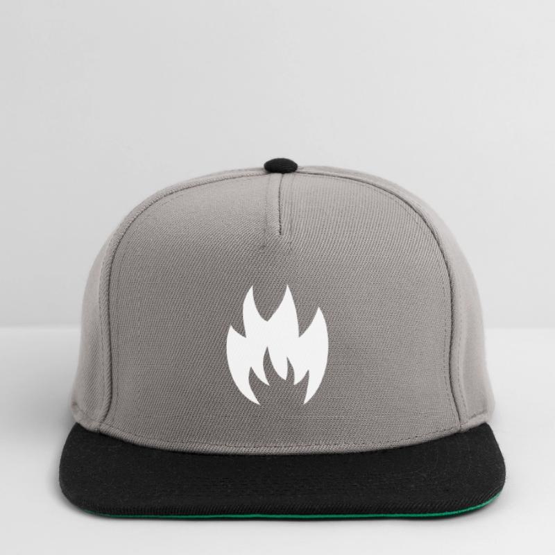 Flame Fire Solid Red Vector Graphic Snapback Cap