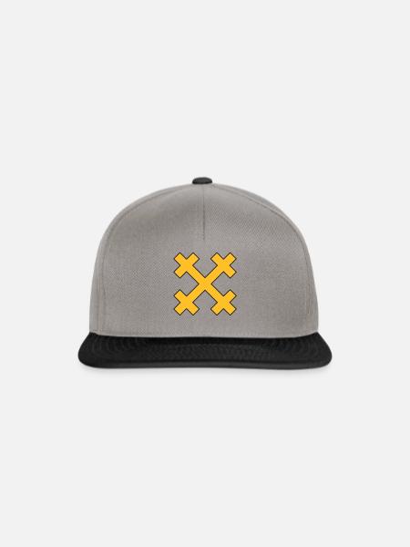 Baltisches Kreuz - Snapback Cap - Graphit/Schwarz