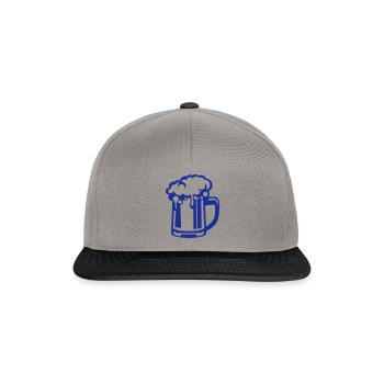 biere verre humour alcool 606 - Casquette snapback - gris graphite/noir - Devant
