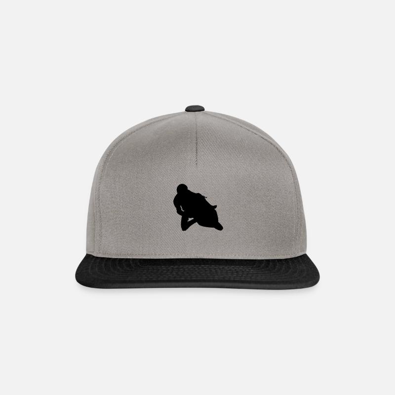 Motorradfahrer - Snapback Cap - Graphit/Schwarz