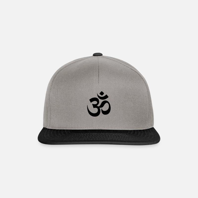 om symbole - Casquette snapback - gris graphite/noir