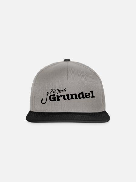 LetzterWurf Zielfisch Grundel Angeln - Snapback Cap - Graphit/Schwarz