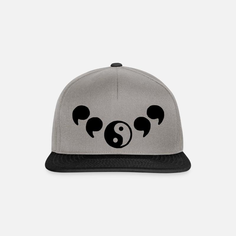 Yin Yang Chain (animestyle) - Casquette snapback - gris graphite/noir