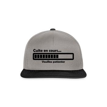 Cuite en cours - Casquette snapback - gris graphite/noir - Devant
