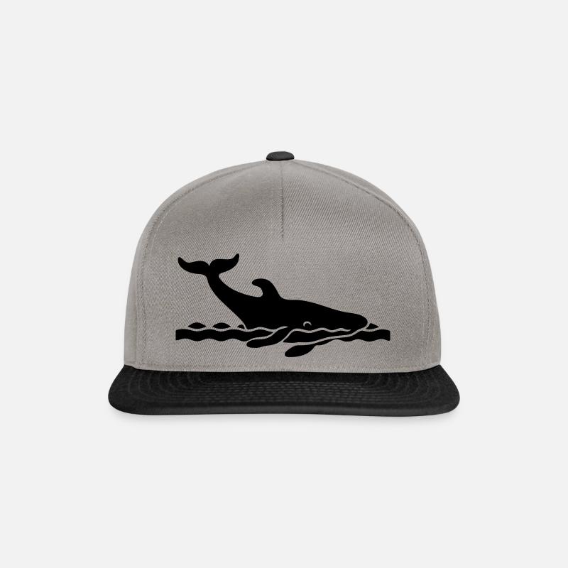Wal-Silhouette - Snapback Cap - Graphit/Schwarz