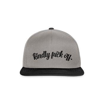 fuck off - Snapback Cap - Graphit/Schwarz - Vorne
