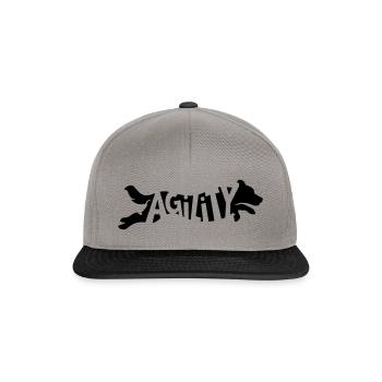 Agilité Border Collie SVG Couleur Sélectionnable - Casquette snapback - gris graphite/noir - Devant