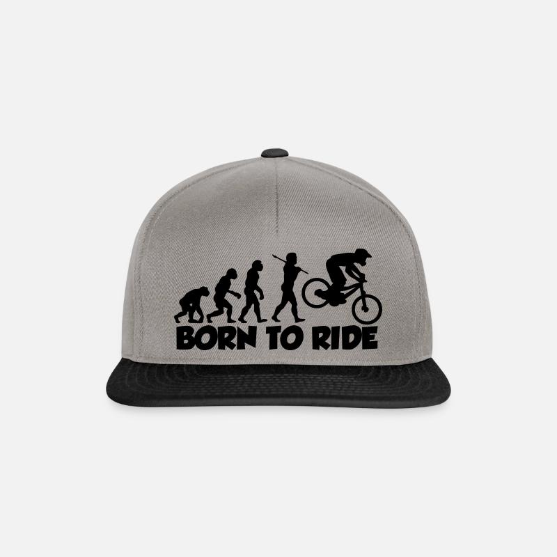 mtb evolution downhill born to ride - Snapback Cap - Graphit/Schwarz