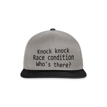 Knock Knock Race Condition - Snapback Cap - graphite/black - Front