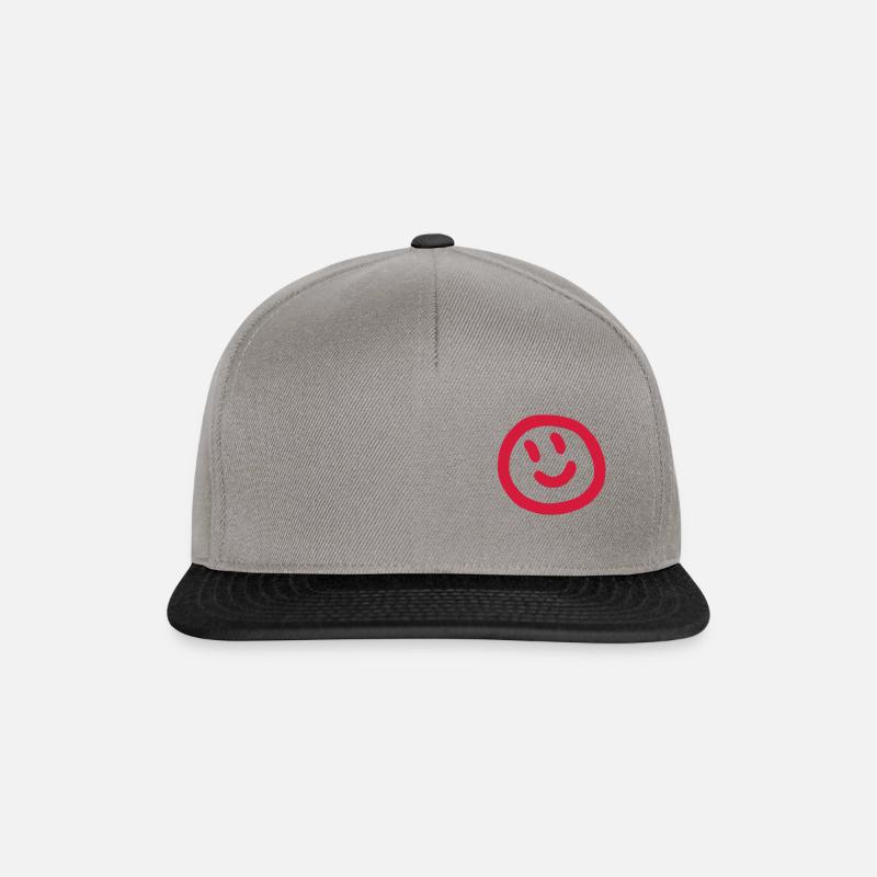 Happy Face - Snapback Cap - Graphit/Schwarz