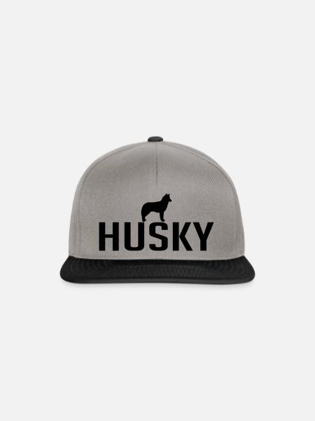 HUSKY Hunderasse - Snapback Cap - Graphit/Schwarz