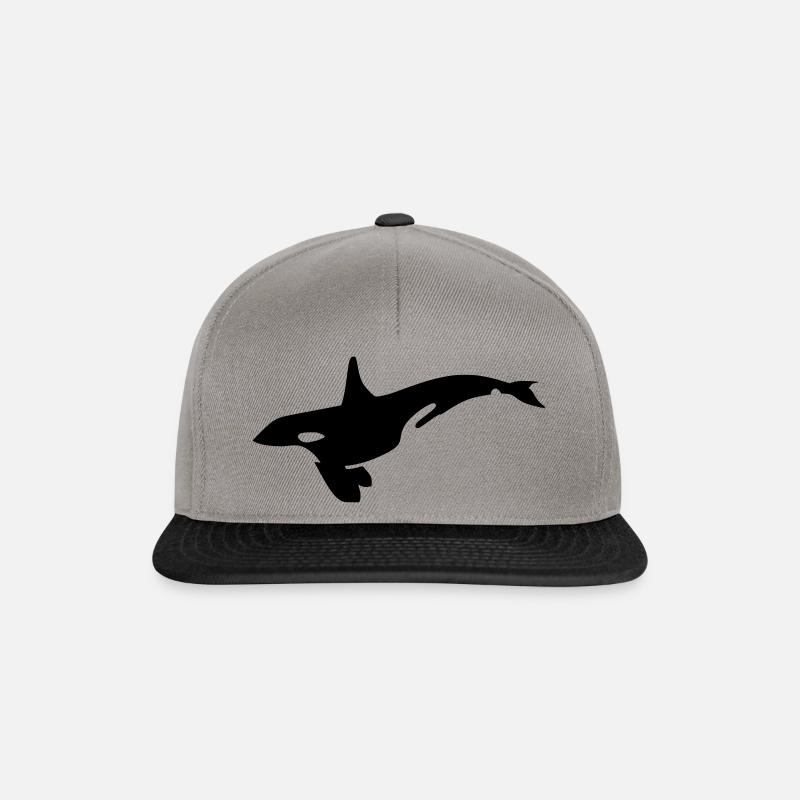 Schwertwal "NurSchwarz" - Snapback Cap - Graphit/Schwarz