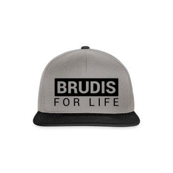 Brudis for life / Brudi - Snapback Cap - Graphit/Schwarz - Vorne