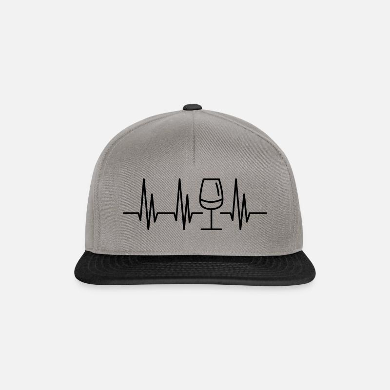 HERZSCHLAG- WEIN - Snapback Cap - Graphit/Schwarz