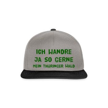 thüringer wald1 - Snapback Cap - Graphit/Schwarz - Vorne