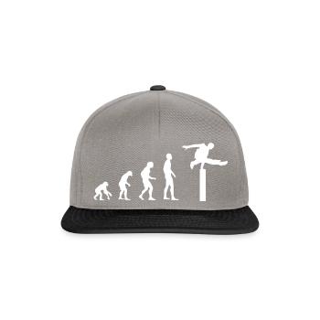 parkour parcours shirt gift geschenk Evolution - Snapback Cap - Graphit/Schwarz - Vorne