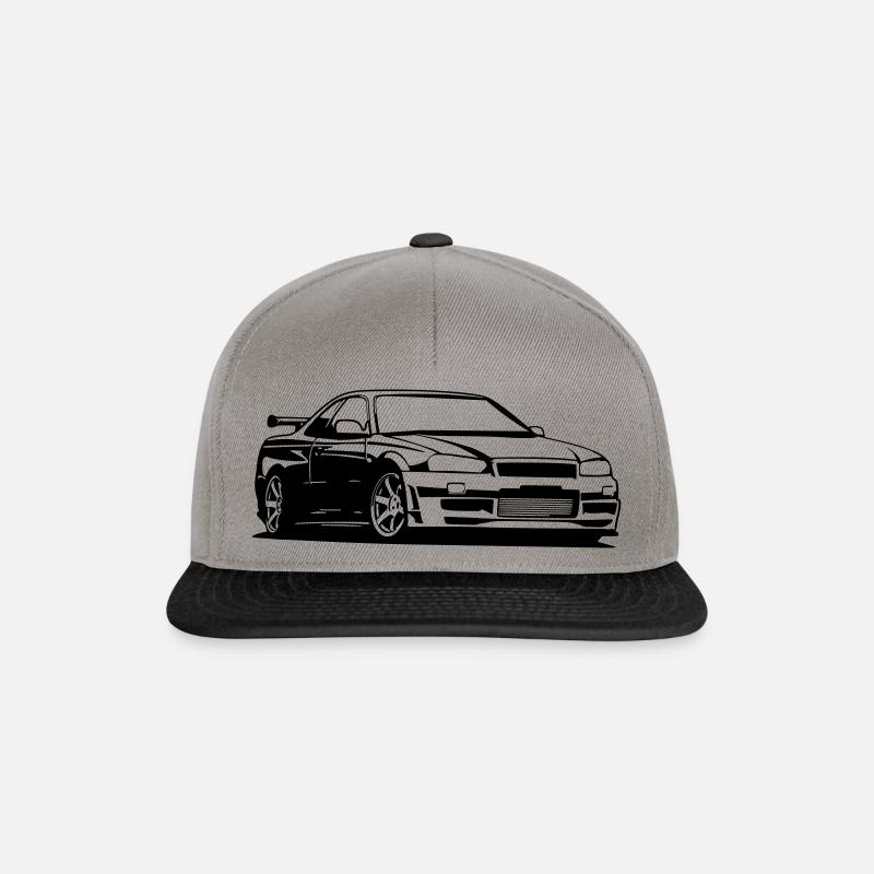 gtr r34 nismo skyline - Snapback Cap - Graphit/Schwarz
