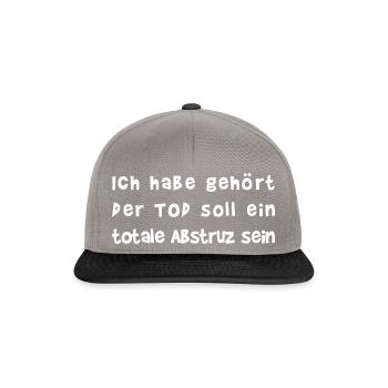 DerTod ist ein Abszurz I coole Sprüche - Snapback Cap - Graphit/Schwarz - Vorne