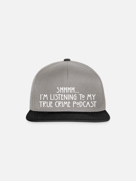 True Crime Podcasts - Snapback Cap - Graphit/Schwarz