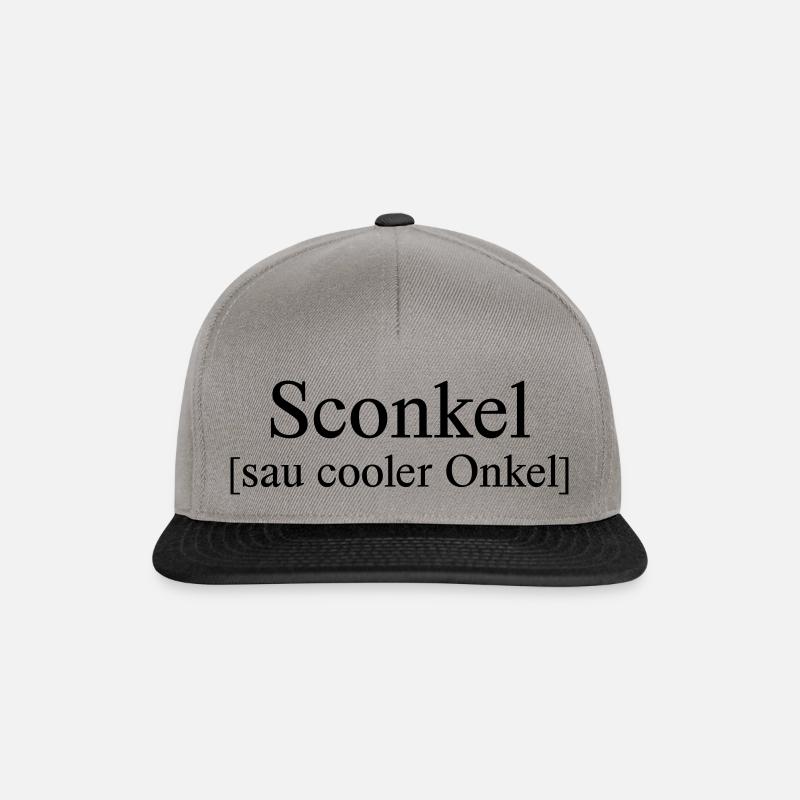 Sconkel - Onkel - Snapback Cap - Graphit/Schwarz
