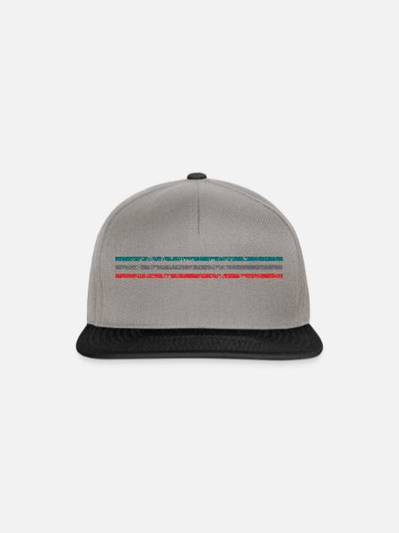 Farben Streifen Deko - Snapback Cap - Graphit/Schwarz