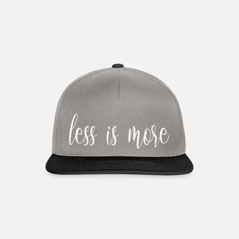 less is more - Snapback Cap - graphite/black