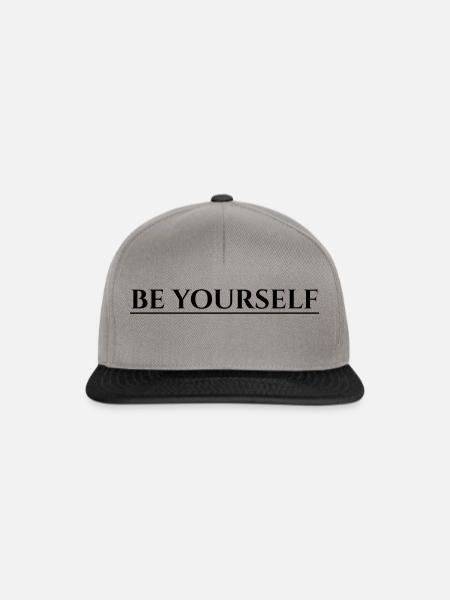 Be Yourself - Snapback Cap - Graphit/Schwarz