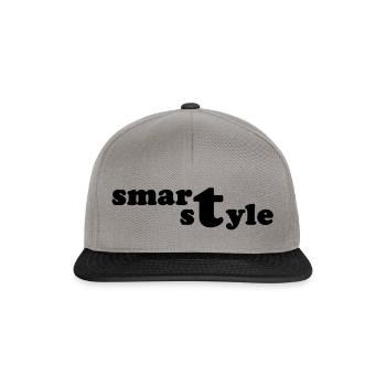 smart style | trendy Graffiti-Design - Snapback Cap - Graphit/Schwarz - Vorne