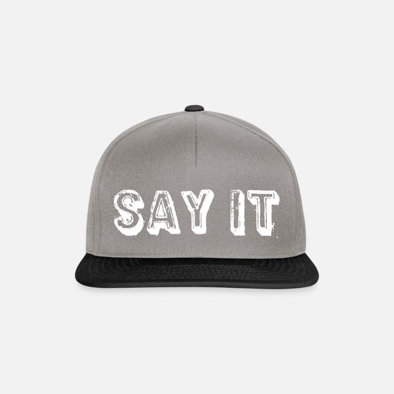 Say It - Snapback Cap - graphite/black