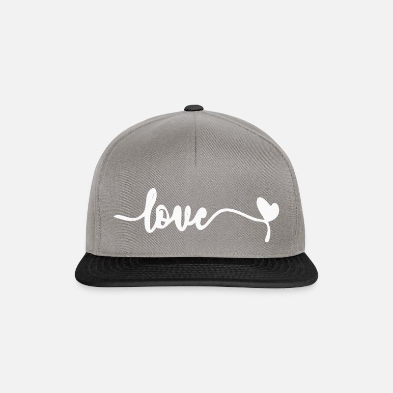 Liebe - Snapback Cap - Graphit/Schwarz
