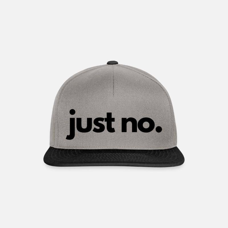 just no - Snapback Cap - Graphit/Schwarz