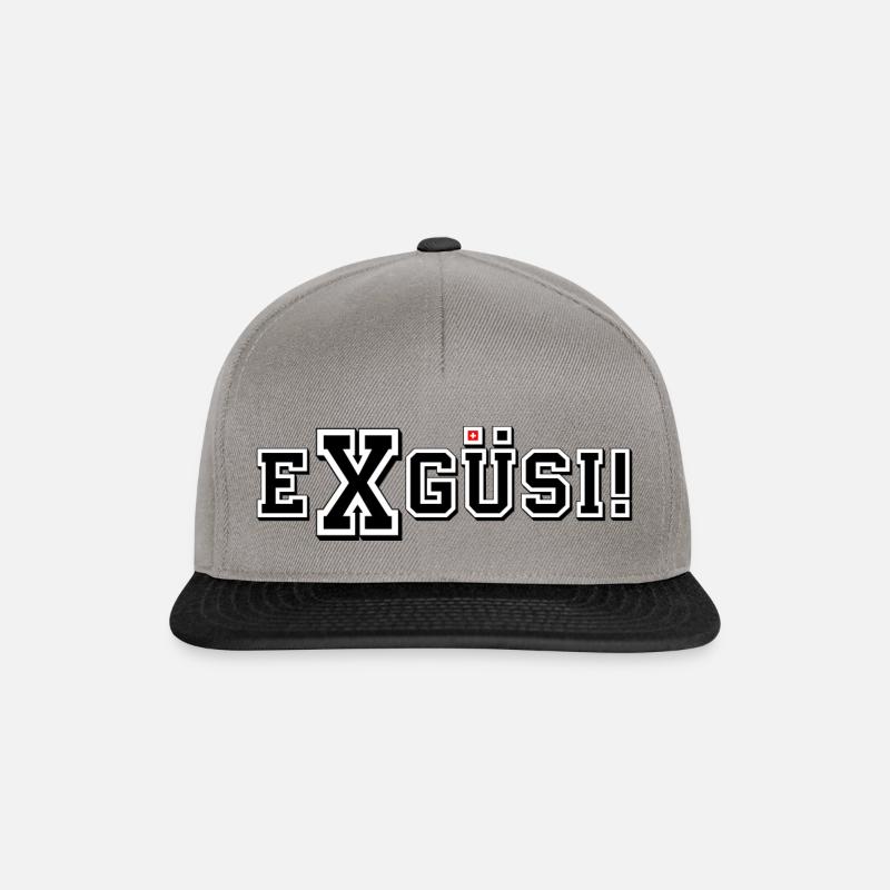 Exgüsi! - Snapback Cap - Graphit/Schwarz