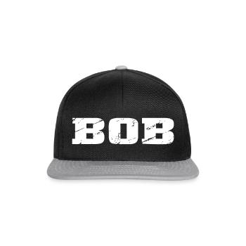 Bob - Bobsport - Bobfahrer - Bobbahn - Snapback Cap - Schwarz/Grau - Vorne