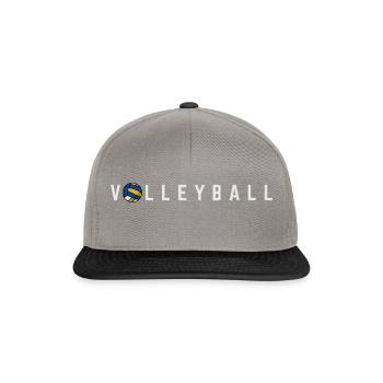 White and Blue Simple Volleyball Sport - Snapback Cap - Graphit/Schwarz - Vorne
