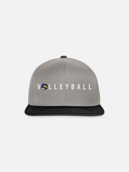 White and Blue Simple Volleyball Sport - Snapback Cap - Graphit/Schwarz