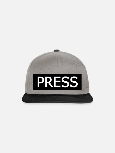 Press - Snapback Cap - Graphit/Schwarz