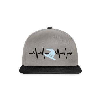 snowboardfahren - Snapback Cap - Graphit/Schwarz - Vorne