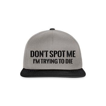 Dictons amusants, fitness, sport, musculation - Casquette snapback - gris graphite/noir - Devant