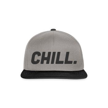 Chill - Schriftzug - Snapback Cap - Graphit/Schwarz - Vorne