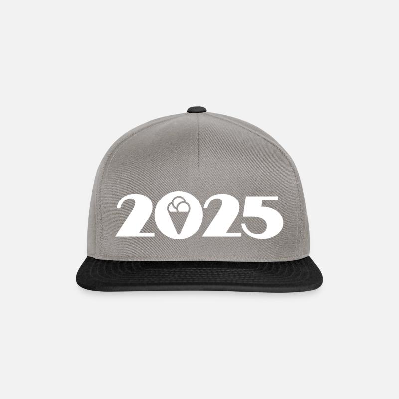 Eis 2025, Eiscreme 2025, Urlaub 2025 - Snapback Cap - Graphit/Schwarz