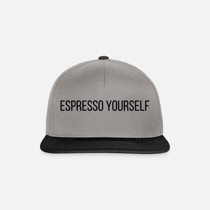 ☕ Espresso Yourself ☕ - Snapback Cap - Graphit/Schwarz