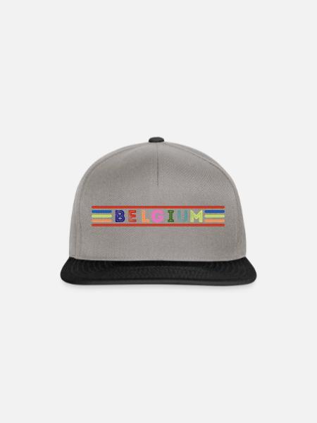 BELGIEN - Snapback Cap - Graphit/Schwarz