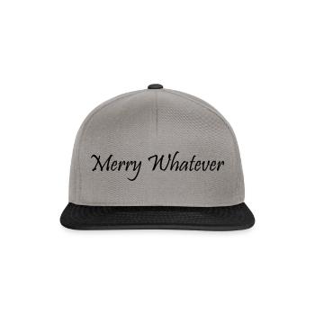 Merry Whatever - Weihnachten wie auch immer ...... - Snapback Cap - Graphit/Schwarz - Vorne
