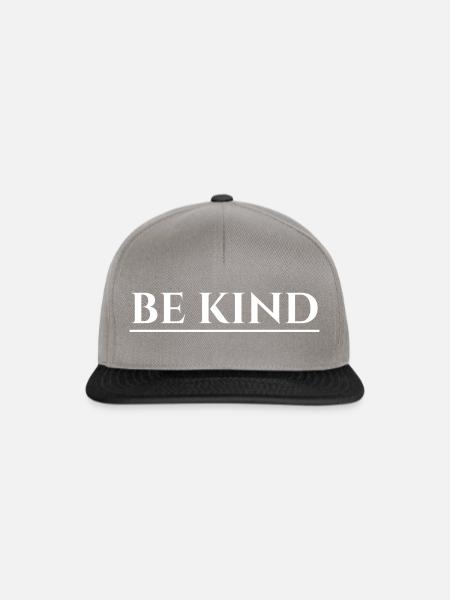 Be Kind - Snapback Cap - Graphit/Schwarz