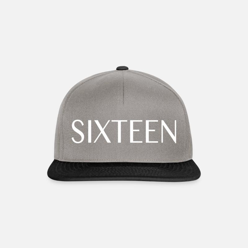 16. Geburtstag Geschenk - Snapback Cap - Graphit/Schwarz