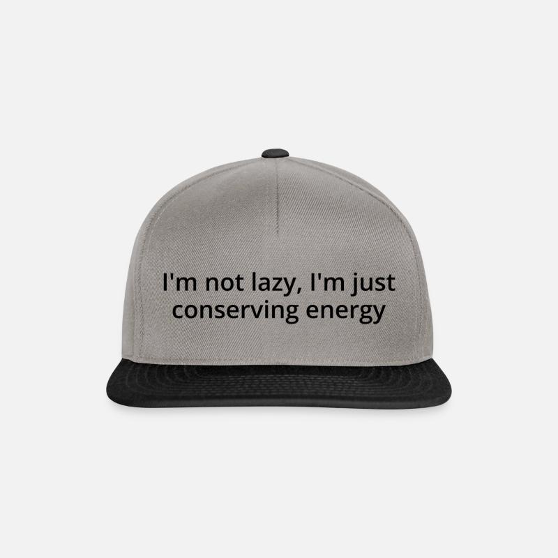 Not lazy dark text - Snapback Cap - graphite/black